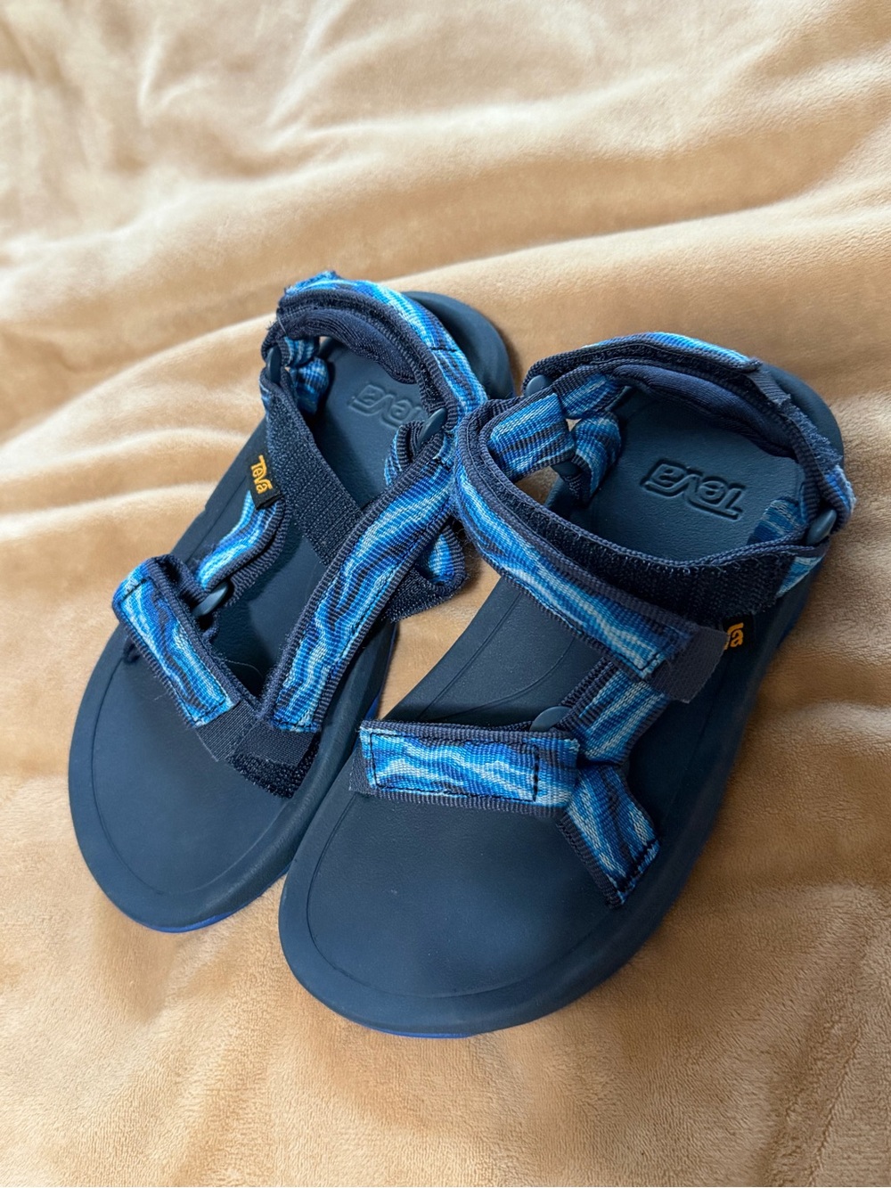Teva Hurricane Kids Blue Striped Webbing Sandals Boys 12